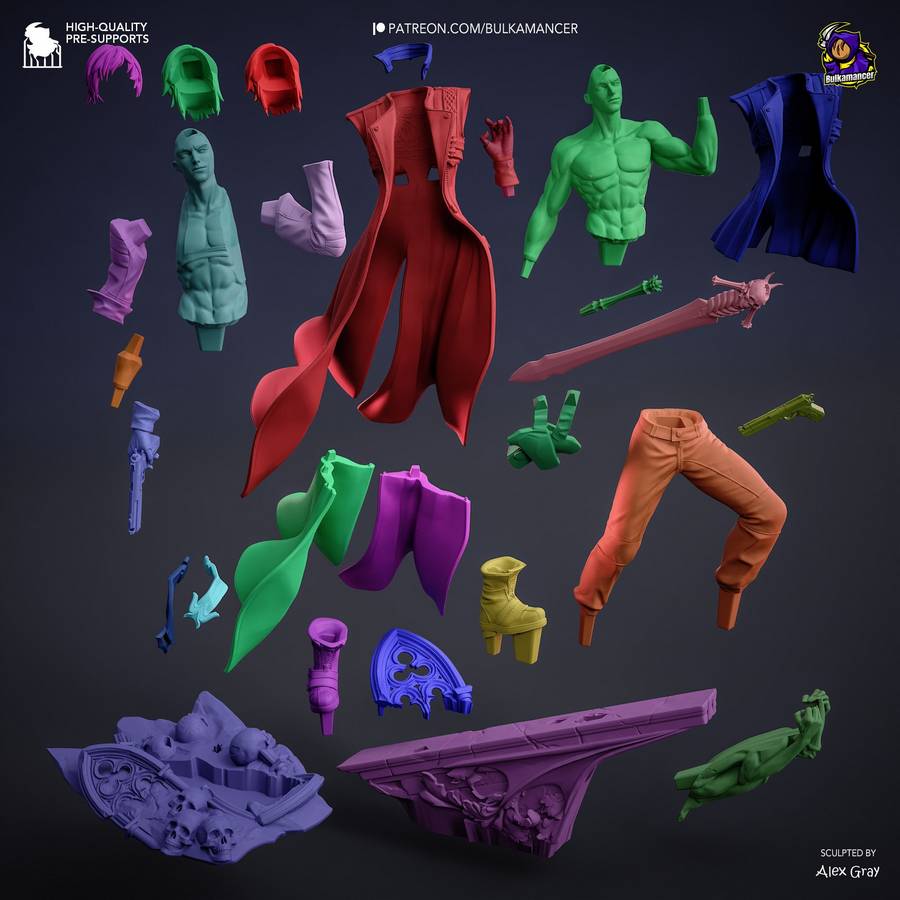 Dante DMC3 нарезка 27 деталей для фотополимерного принтера

