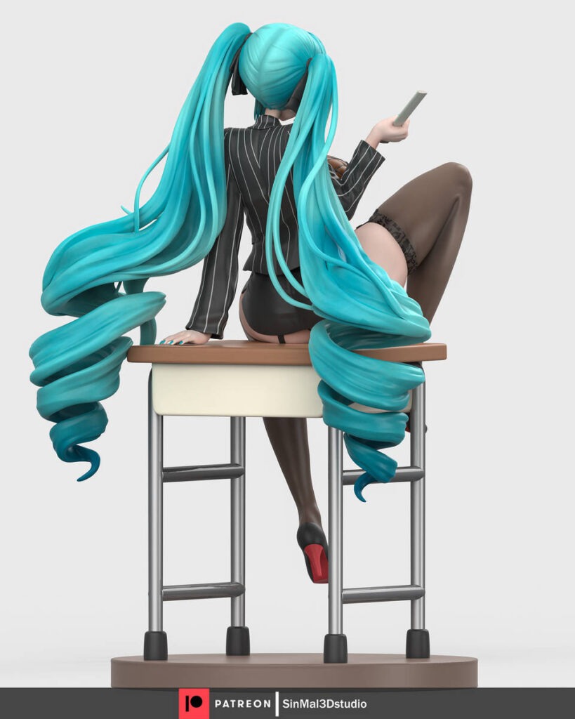SinMal3dStudio Privaty, Privaty Sharp Lesson STL, 3D печать аниме фигурок, скульптура Привати, скачать модель для фотополимерного принтера
