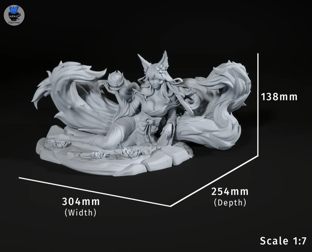 Габаритная схема Fox Spirit Lady — высота 138 мм, ширина 304 мм, глубина 254 мм