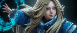 Фан-арт модель Diana из Pragmata от Bulkamancer Sculpts на подставке в масштабе 1/8 для фотополимерной 3D-печати