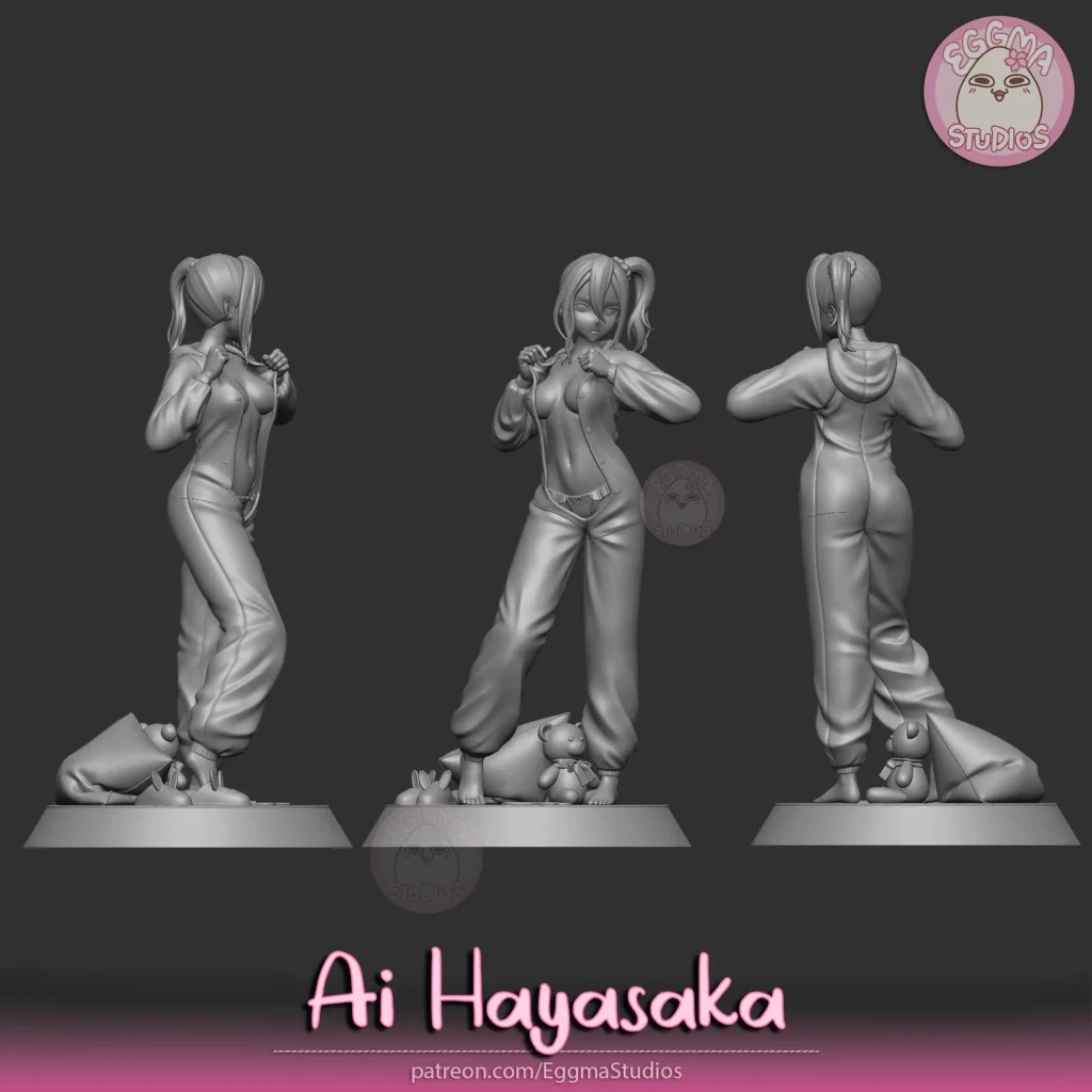 Коллекционная аниме фигурка Хаясаки Ай 3D модель для печати на фотополимерном принтере