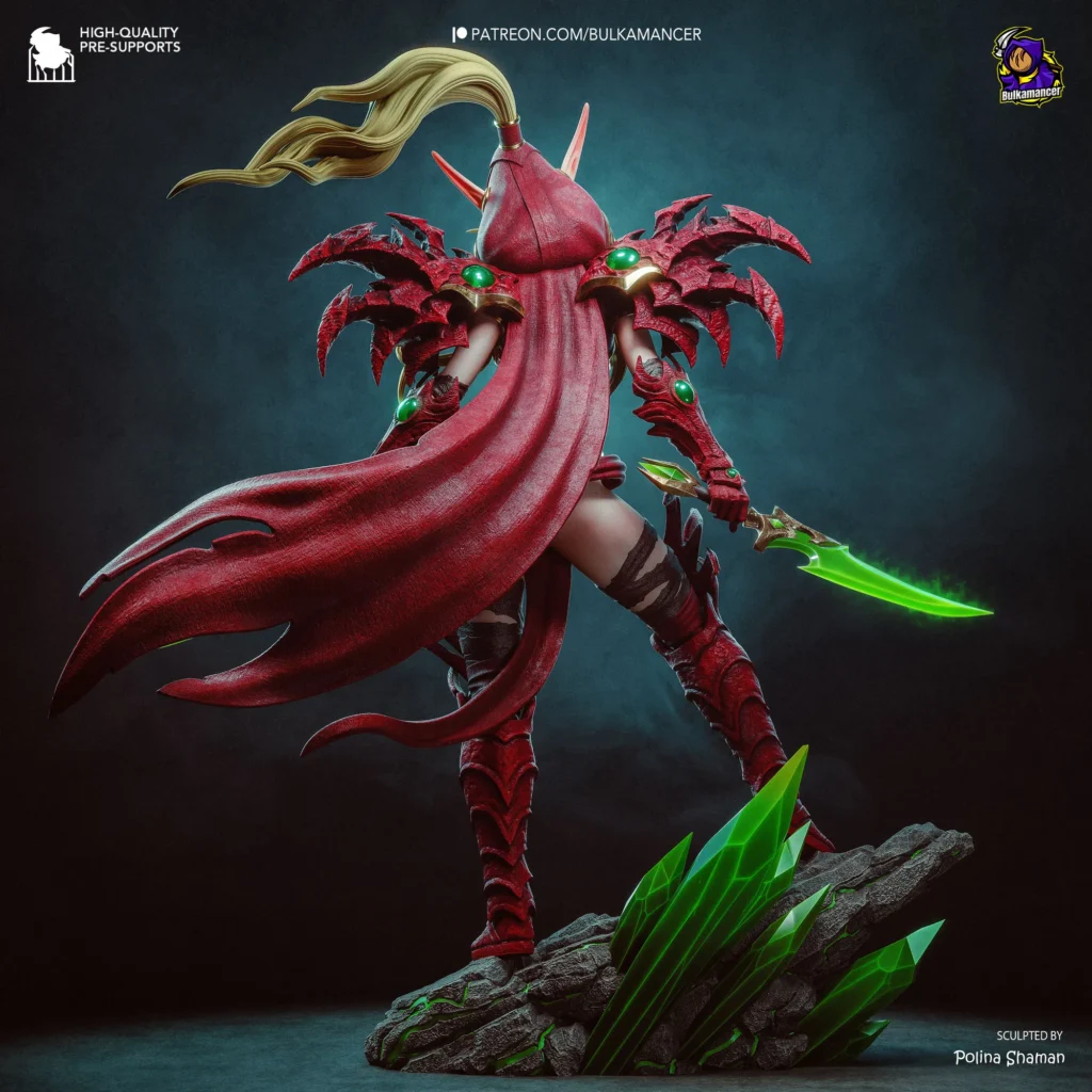 3D модель Valeera Sanguinar от Bulkamancer вид сзади со спины